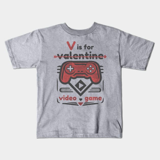 V Is For Video Game Kids T-Shirt by Etopix